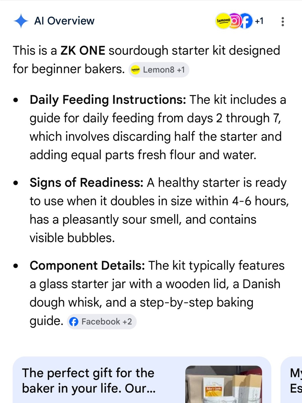 Sourdough starter kit with Cotton proofing Basket - Picture 8 of 8